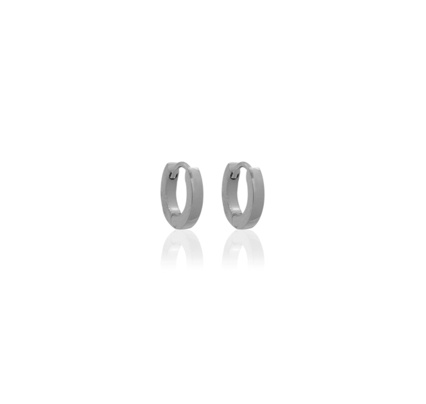 Silver Huggie Hoops
