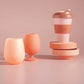 Terra + Peach Stemm Silicone Unbreakable Wine Glasses