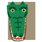 Crocodile Die Cut Greeting Card