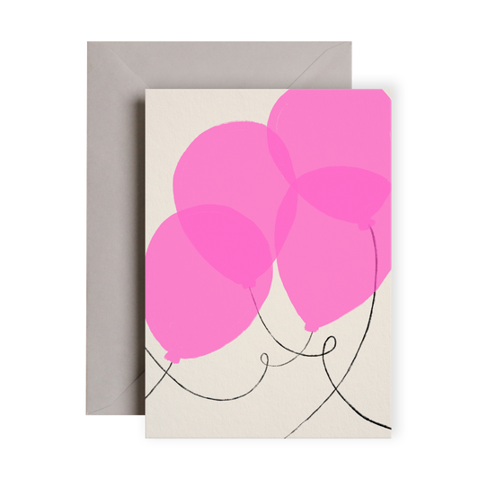 Neon Balloon Greeting Card