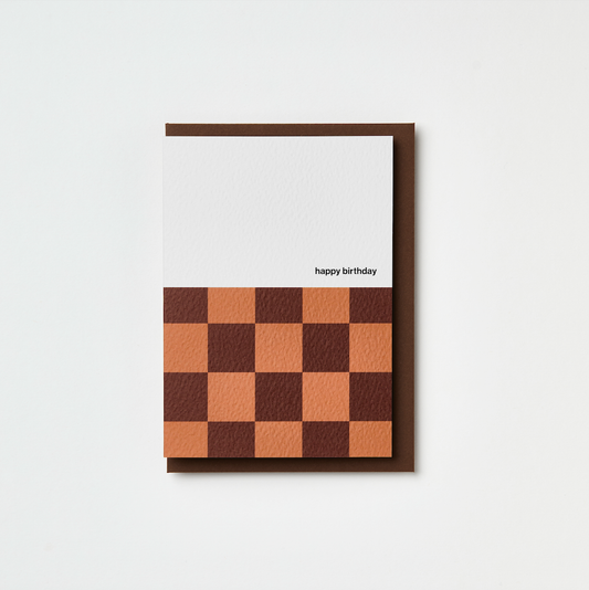 Checkerboard Happy Birthday Greeting Card