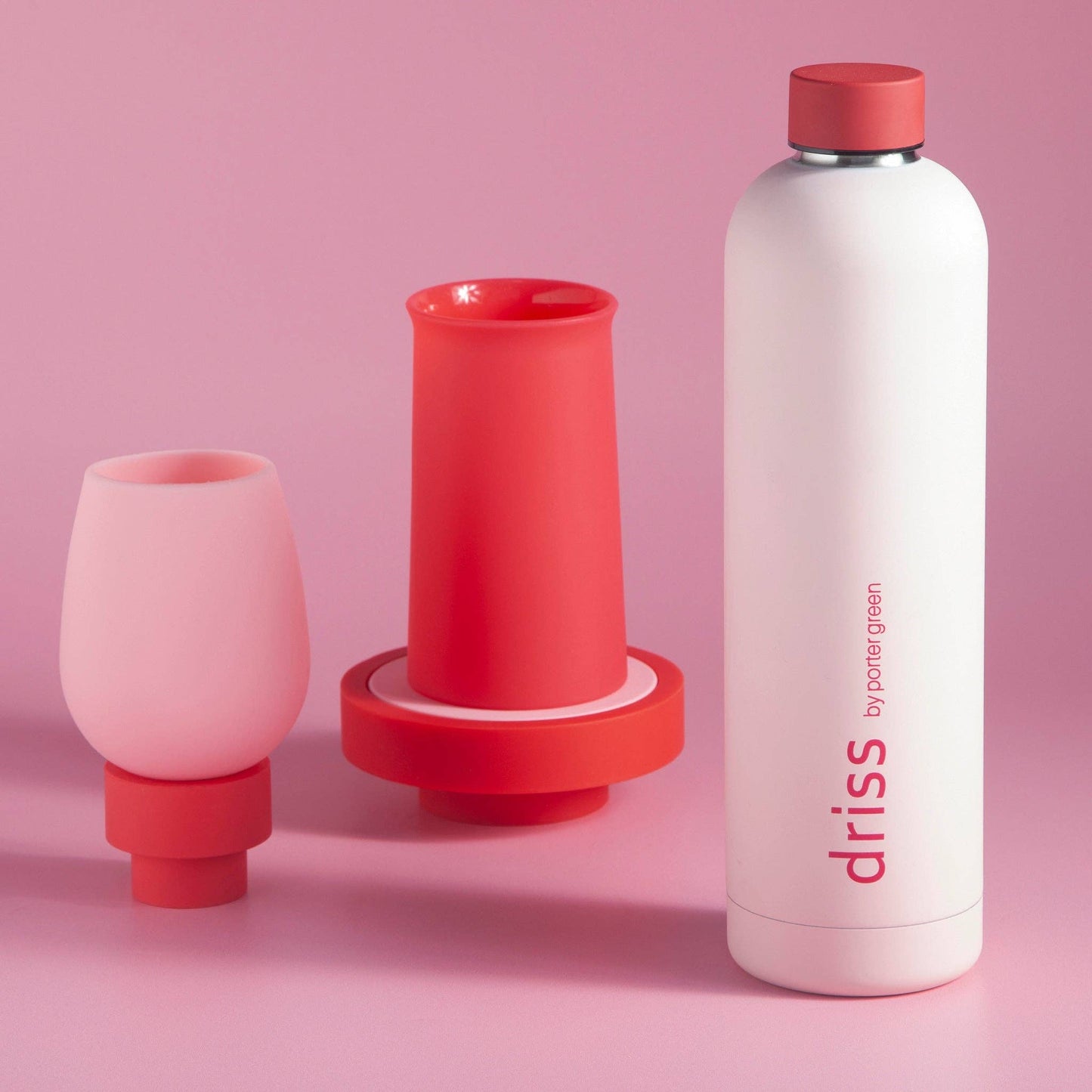 Cherry + Blush Fegg Silicone Unbreable Glases