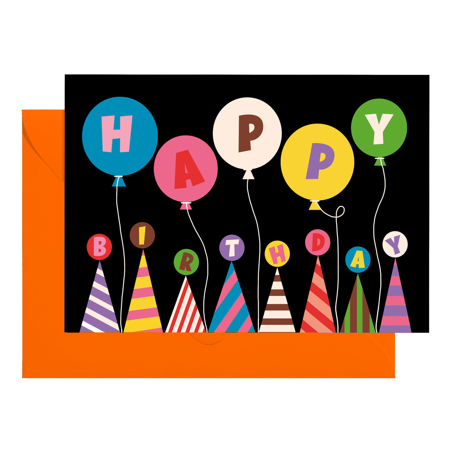 Kaleidoscope Balloons Greetings Card