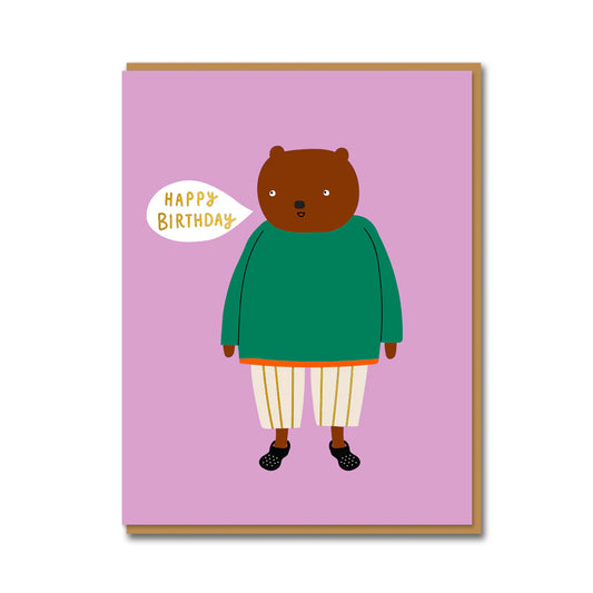Bear Birthday Greeting Card