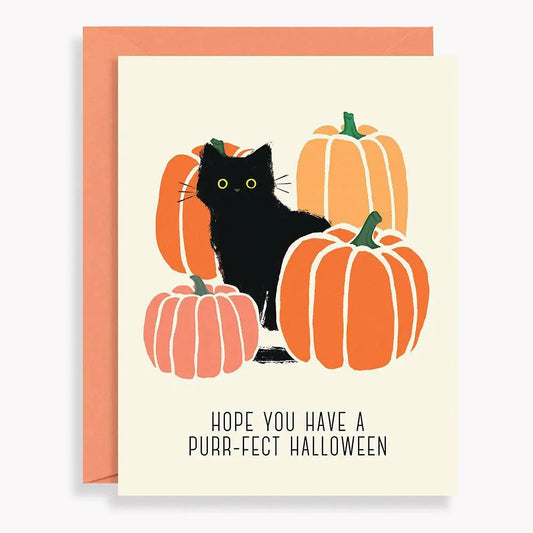 Purr-fect Halloween Greeting Card