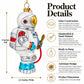 Astronaut Glass Christmas Ornament