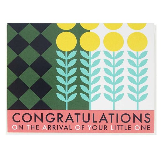 Geometric Welcome Little One Greeting Card