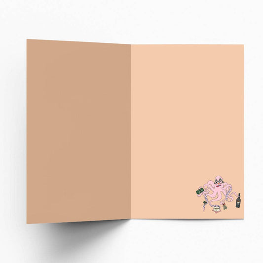 Christmas Octopus Christmas Greeting Card
