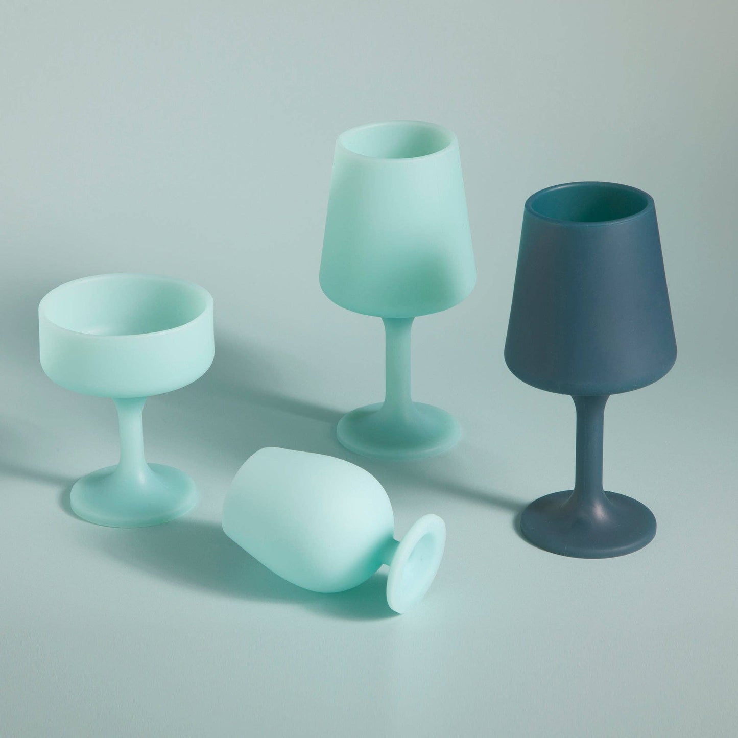 Mist + Ink Stemm Silicone Unbreaakble Wine Glasses