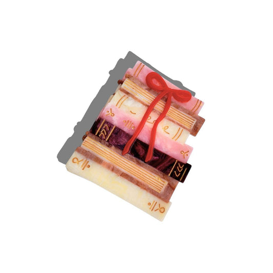 Hand-Painted Bow Bookstack Claw Hair Clip