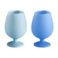 Sky + Kingfisher Stemm Silicone Unbreakable Wine Glasses