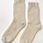 Le Bon Shoppe Linen Natural Scallop Socks