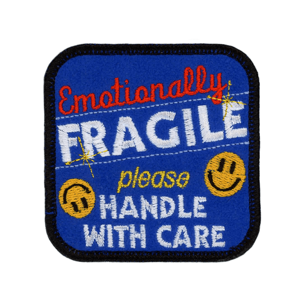 Emotionally Fragile Blue Handmade Patch
