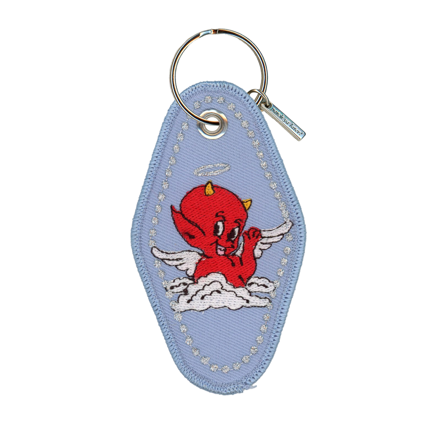 Just Like Heaven Embroidered Keychain