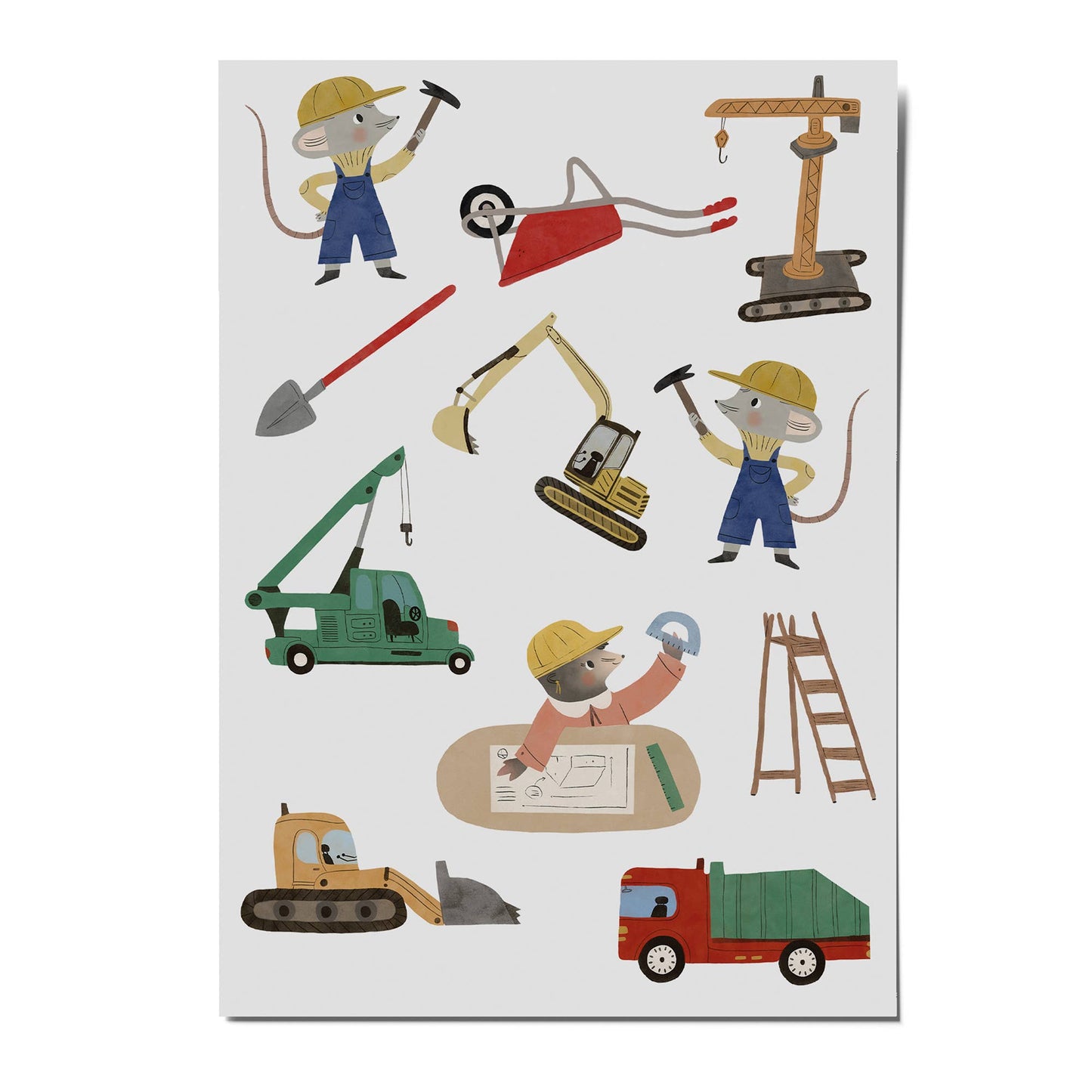 Construction Site Organic Temporary Tattoos