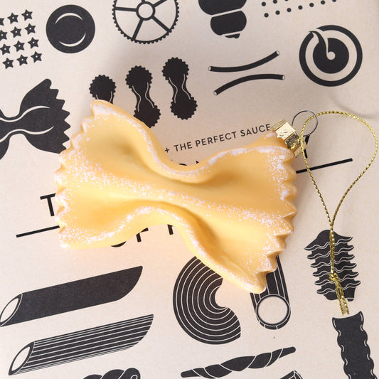 Pasta Bow Glass Decoration