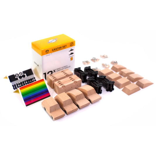 Candylab The Castor Set 12x - Build Your Own Wooden Diecast Toy Cars