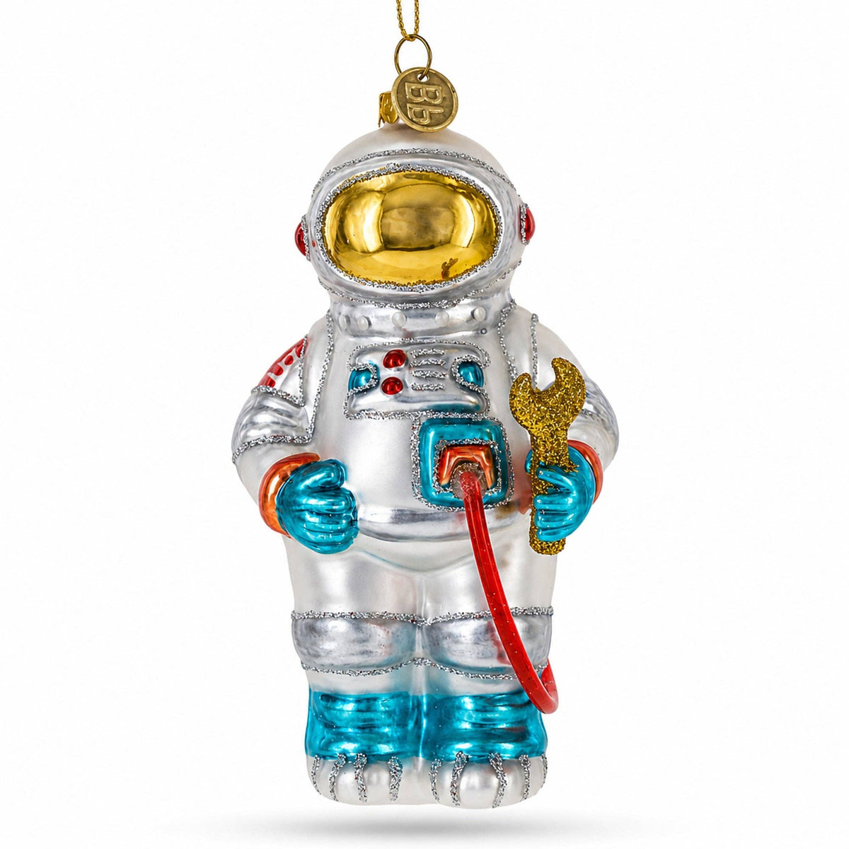 Astronaut Glass Christmas Ornament