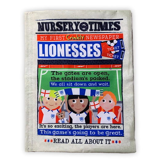 Lionesses Crinkly Newspaper Cloth Book