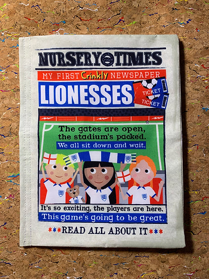 Lionesses Crinkly Newspaper Cloth Book