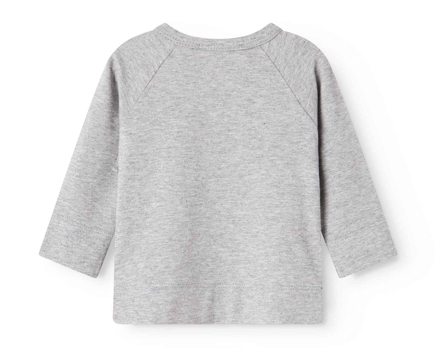 Light Grey Melange Long Sleeve Tut Modal Wrap