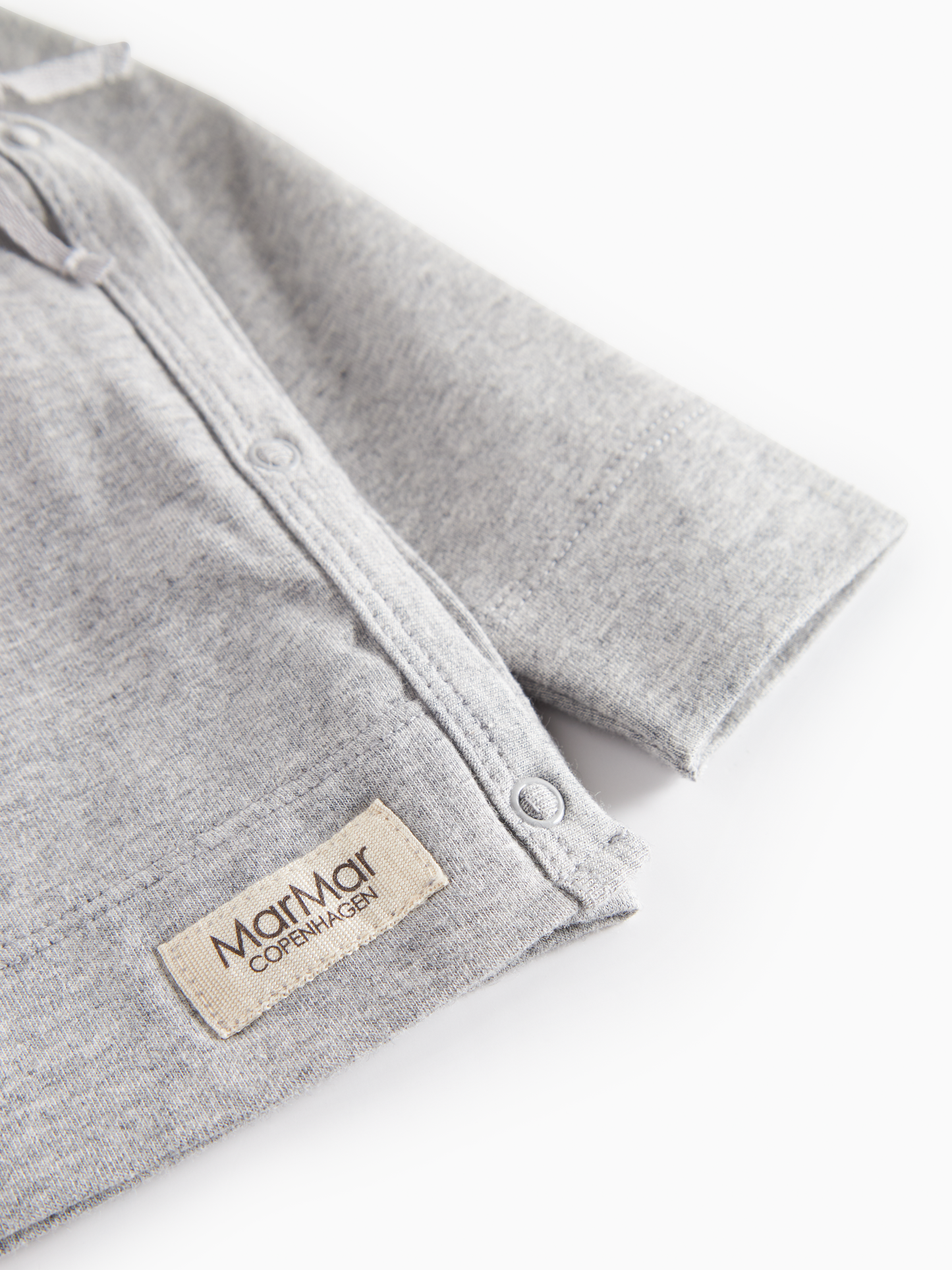 Light Grey Melange Long Sleeve Tut Modal Wrap