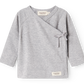 Light Grey Melange Long Sleeve Tut Modal Wrap