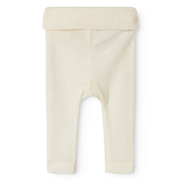 Natural Piva Wool Pointelle Leggings