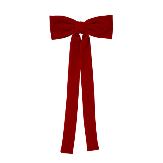 Becksöndergaard Savvy Red Velvet Bow Hair Clip