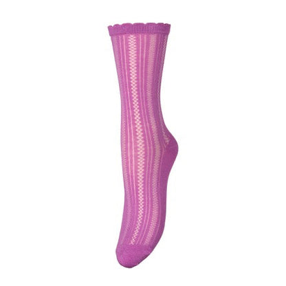 Becksöndergaard Meadow Mauve Pink Crochia Cotta Sock