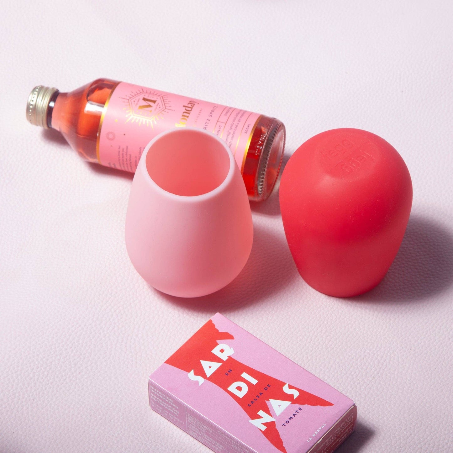Cherry + Blush Fegg Silicone Unbreable Glases