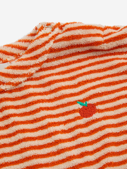 Bobo Choses Orange Stripes Terry Baby T-Shirt