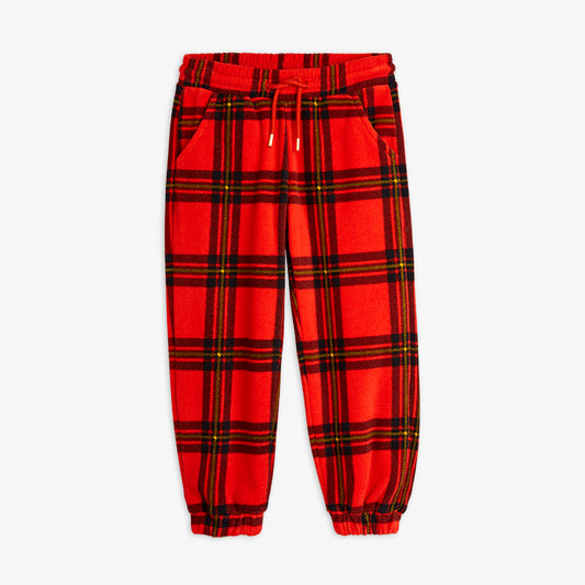 Mini Rodini Check AOP Fleece Trousers