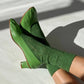 Le Bon Shoppe Palm Green Modal Eyelet Socks