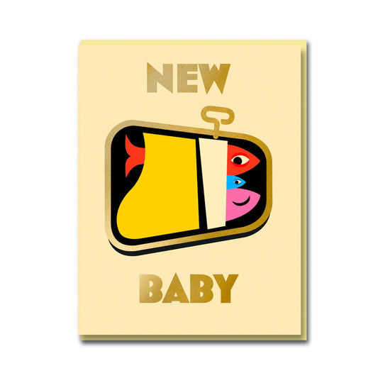 Bureau Alice Sardines New Baby Greeting Card