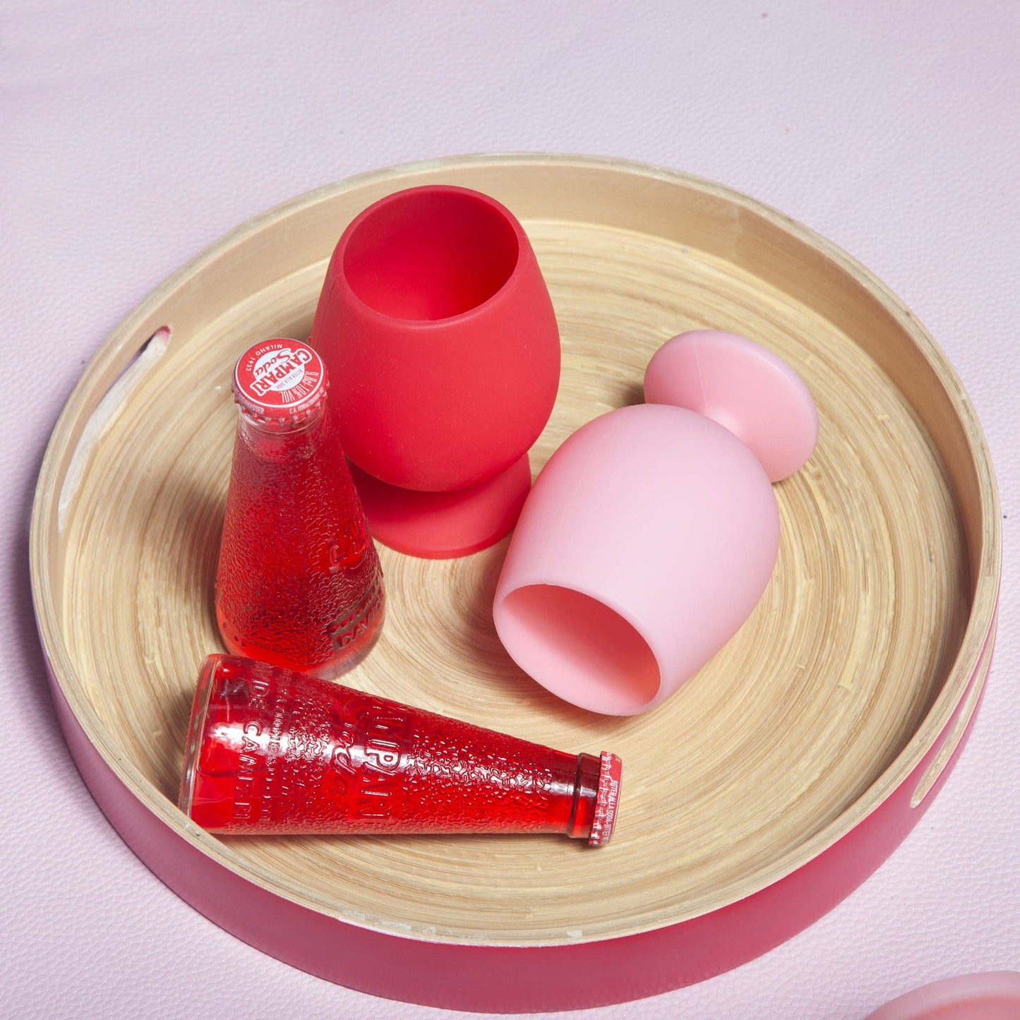 Cherry + Blush Stemm Silicone Unbreakable Wine Glasses