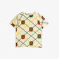 T-shirt with bear pattern on a white background