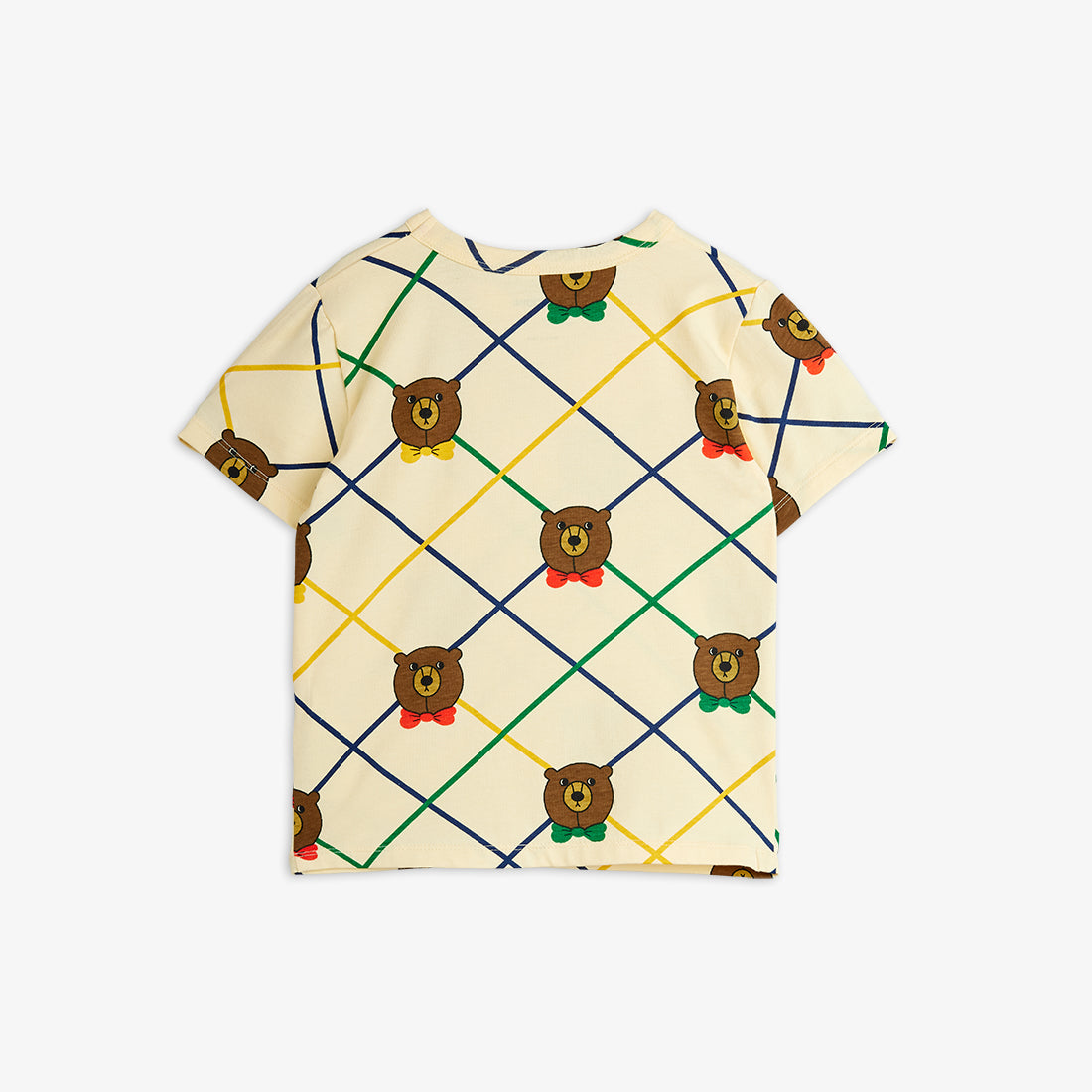 T-shirt with bear pattern on a white background