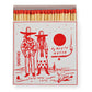 Cowboy Perfect Match Square Matchbox