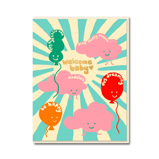 ECD New Baby Clouds Greeting Card