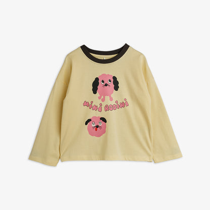 Mini Rodini Yellow Doggies Long Sleeve Tee