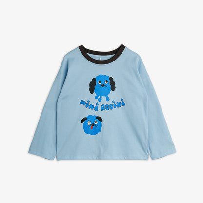 Mini Rodini Blue Doggies Long Sleeve Tee