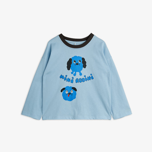 Mini Rodini Blue Doggies Long Sleeve Tee