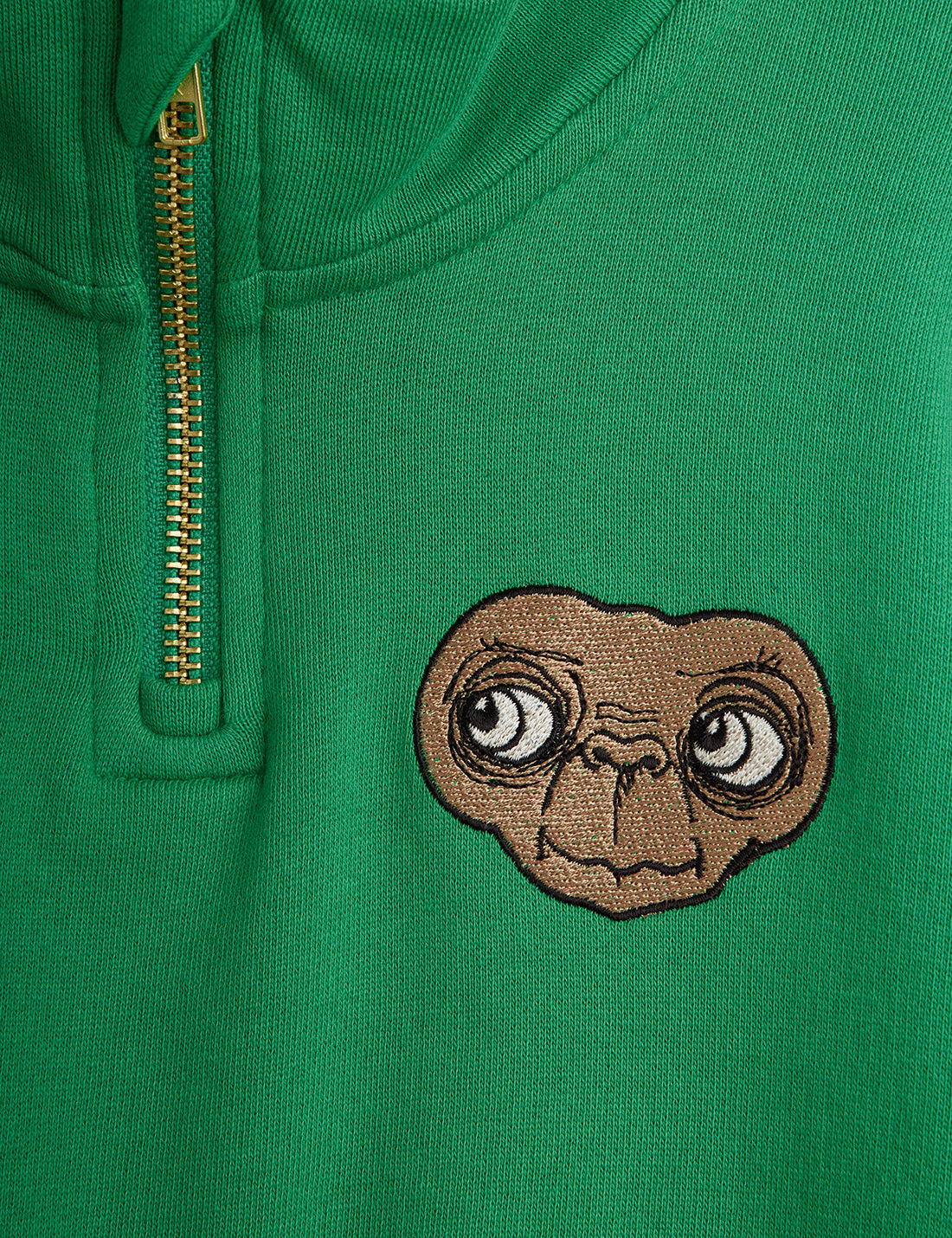 Mini Rodini E.T Embroidered Half Zip Sweatshirt