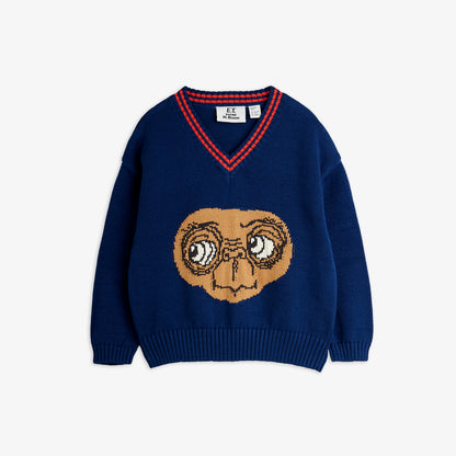Mini Rodini E.T. Intarsia V-Neck Sweater