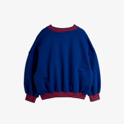 Mini Rodini Striped Rib Earth Embroidered Sweatshirt