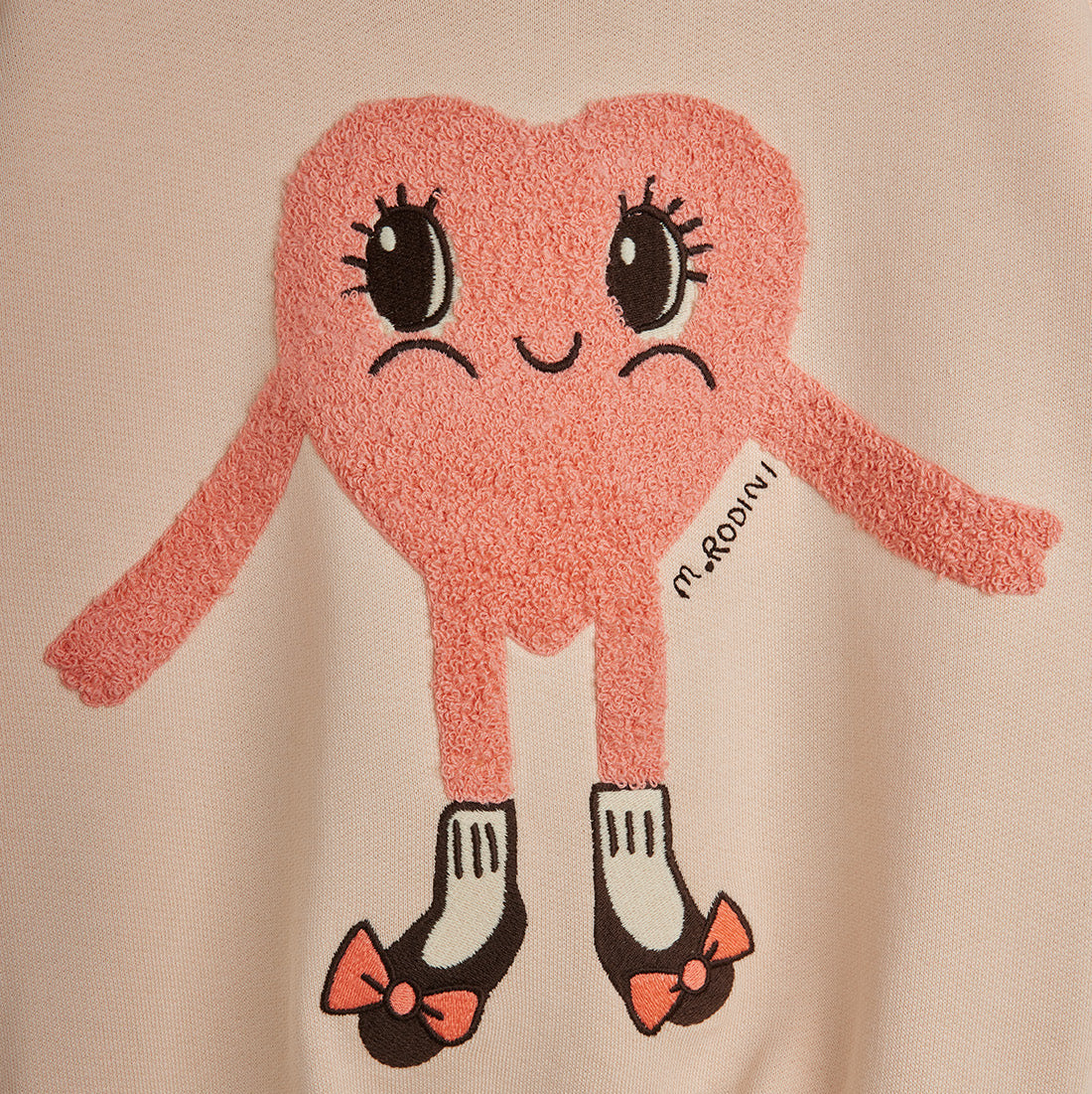 Mini Rodini Heart In Shoes Chenille Sweatshirt
