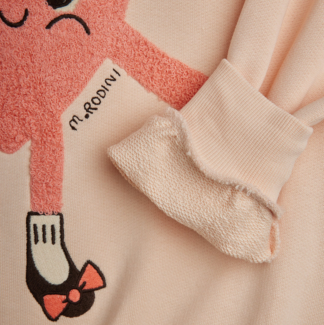Mini Rodini Heart In Shoes Chenille Sweatshirt