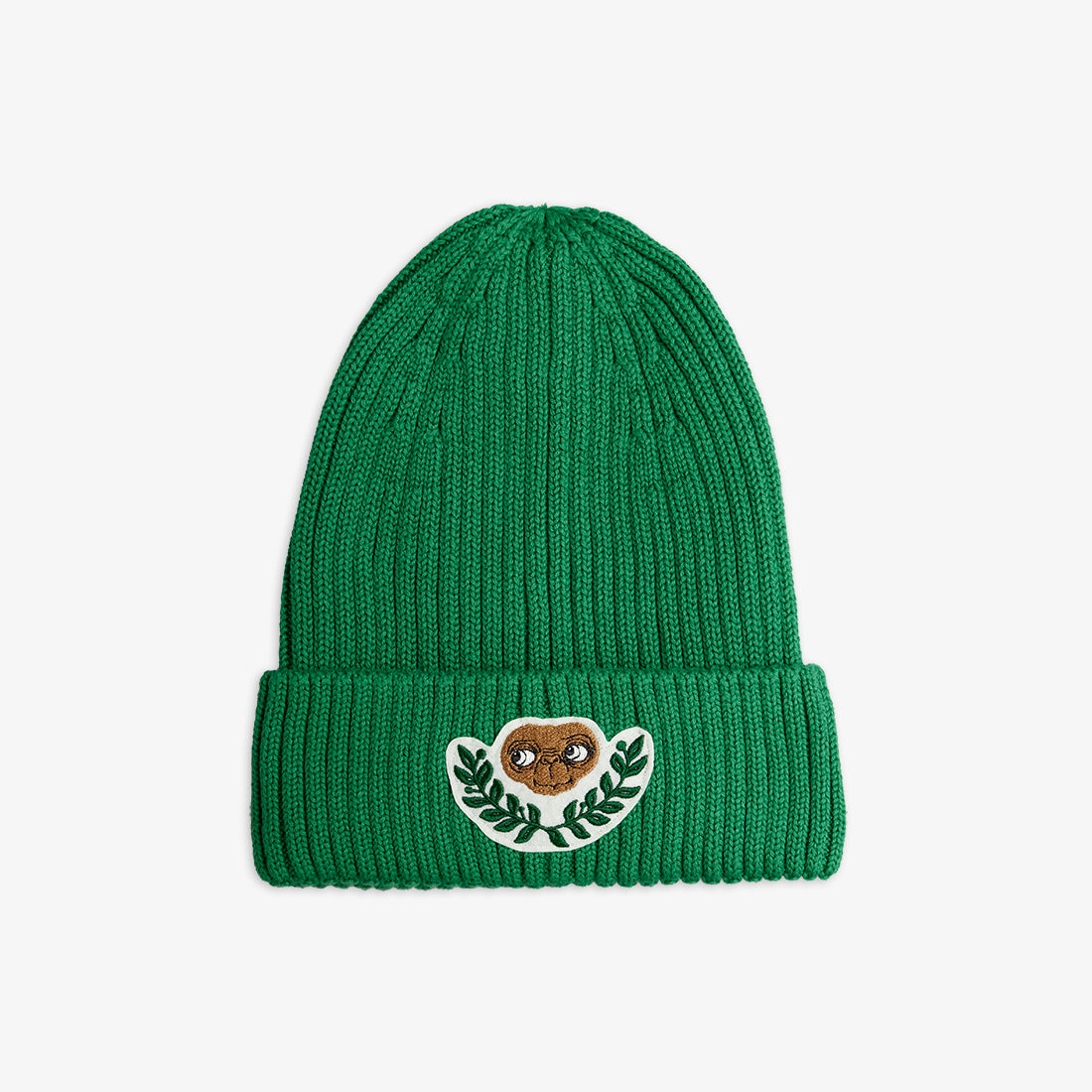 Mini Rodini E.T Patch Knitted Rib Fold Up Hat