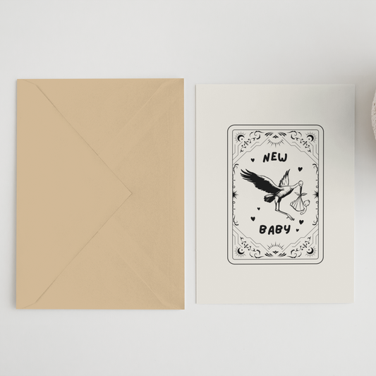 New Baby Tarot Style Greeting Card